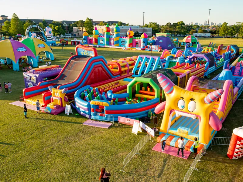 Hvad er presenningsmaterialerne til oppustelige slotte?